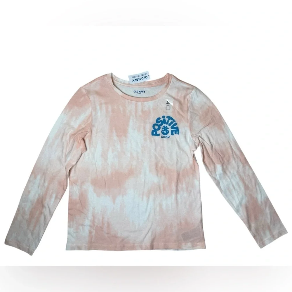 NWT Girls Old Navy Long Sleeve Tie Dye T-Shirt Size Large